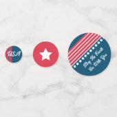 7月の愛国的な4thテーブル紙吹雪 コンフェッティ (正面)