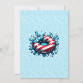 7月の愛国的な4th夏のプールパーティー 招待状 (裏面)