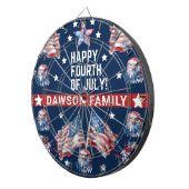 7月の愛国的な4th水の色の家族名 ダーツボード (正面右)