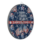 7月の愛国的な4th水の色の家族名 ダーツボード (正面左)