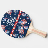 7月の愛国的な4th水の色の家族名 卓球ラケット (横)