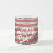 7月の愛国的な4th独立記念日アート フロストグラスマグカップ (正面右)