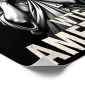 7月の愛国的な4th自由のWtfアメリカの像 ポスター (角)