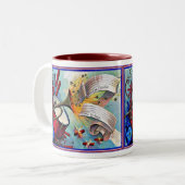 7月の愛国的な4th飲料マグカップ ツートーンマグカップ (正面左)