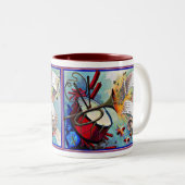 7月の愛国的な4th飲料マグカップ ツートーンマグカップ (正面右)