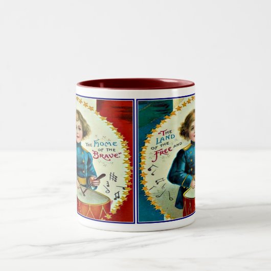 7月の愛国的な4th飲料マグカップ ツートーンマグカップ (中央)