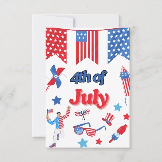 7月の愛国的サンキューカード4日 サンキューカード (正面)