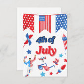 7月の愛国的サンキューカード4日 サンキューカード (正面/裏面)