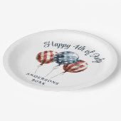 7月の愛国的パーティー4日 ペーパープレート (アングル)