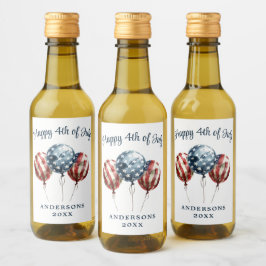 7月の愛国的パーティー4日 ワインラベル