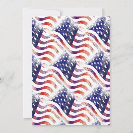 7月の愛国的パーティー4日 招待状 (裏面)