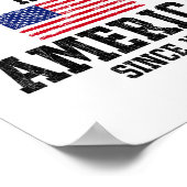 7月の愛国者の1776年の4th以来、アメリカでは王はいない ポスター (角)