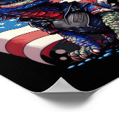 7月の愛国龍の米国国旗 ポスター (角)