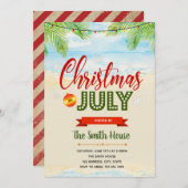7月の招待のクリスマス 招待状 (正面/裏面)