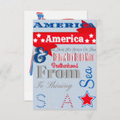 7月の招待状のPatrotic第4 招待状 (正面/裏面)