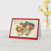 7月の挨拶状のヴィンテージ第4 カード (黄色い花)