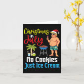 7月の日にトランプ幸せなクリスマスNo Cookie Just カード (黄色い花)