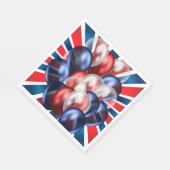 7月の昼食会の愛国的な4日 スタンダードランチョンナプキン (角)