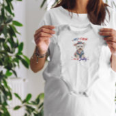 7月の最初の4thベビーボディスーツTシャツ ベビーボディスーツ