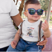 7月の最初の4thベビーボディスーツTシャツ ベビーボディスーツ