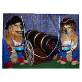 7月の植民地の住民のドラマーのゴールデン・リトリーバー第4 ラージペーパーバッグ (裏面)