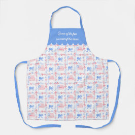 7月の水の色の愛国的パーソナライズされた4 エプロン