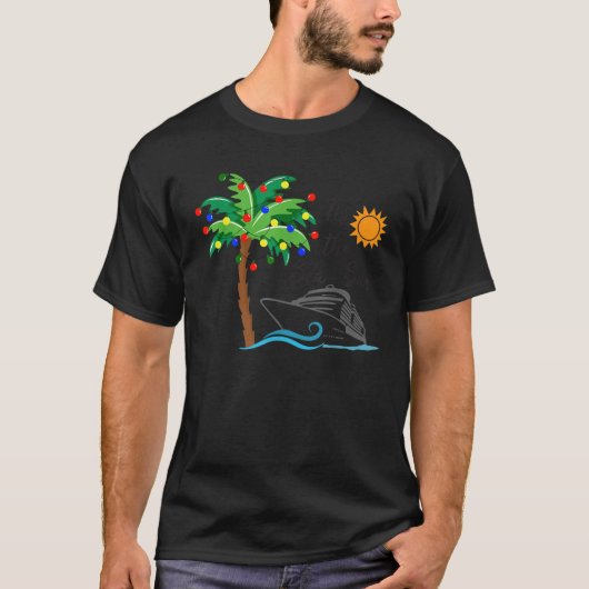7月の海の太陽のクリスマスビーチ夏のCru Tシャツ (正面)