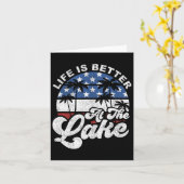 7月の湖4thアメリカのFlでの生活は良い カード (黄色い花)