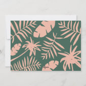 7月の熱帯のヤシの木のクリスマスモダン シーズンカード (裏面)