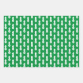 7月の熱帯クリスマスのパイナップルプリント カスタム ラッピングペーパーシート (正面2)