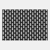 7月の熱帯クリスマスのパイナップルプリント カスタム ラッピングペーパーシート (正面)