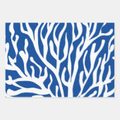 7月の熱帯クリスマス白い海サンゴプリント ラッピングペーパーシート (正面2)