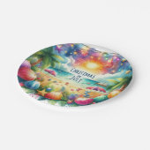 7月の熱帯ビーチビーブクリスマス ペーパープレート (アングル)