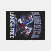 7月の独立の自由な4thのアメリカの土地 フリースブランケット (正面(横))