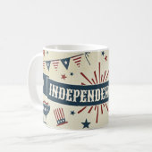 7月の独立愛国米国マグ第4位 コーヒーマグカップ (正面左)