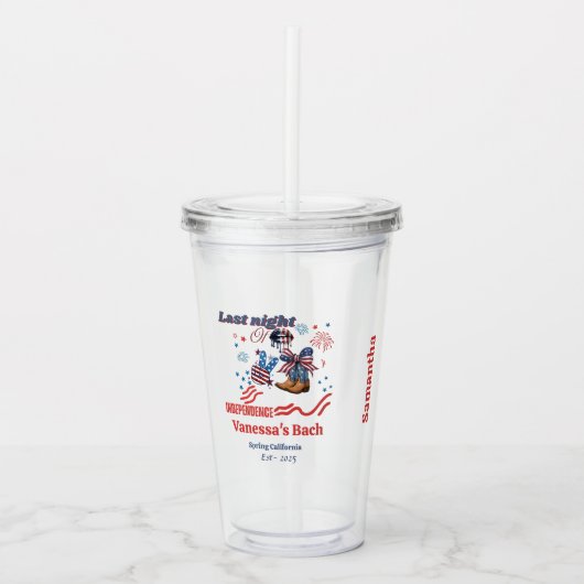 7月の独立最後の夜4バチェロレッテ アクリルタンブラー (正面)