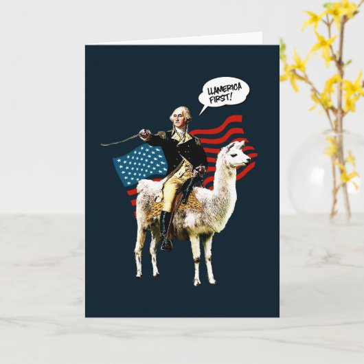 7月の独立記念日おもしろいなLlアメリカのギフトの第4 カード (黄色い花)