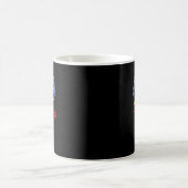 7月の独立記念日のアメリカ国旗4 コーヒーマグカップ (中央)