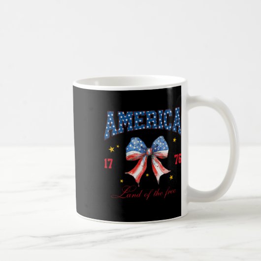 7月の独立記念日のアメリカ国旗4 コーヒーマグカップ (右)