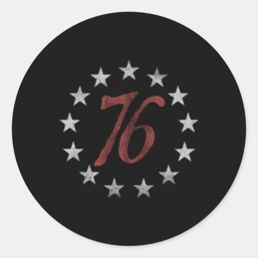 7月の独立記念日のスピリット76 4日 ラウンドシール (正面)