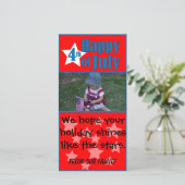 7月の独立記念日の写真カードの幸せな第4 シーズンカード (スタンド正面)