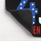 7月の独立記念日の幸せな4日 マウスパッド (コーナー)