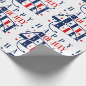 7月の独立記念日の幸せ文字デザイン4 ラッピングペーパー (角)