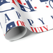 7月の独立記念日の幸せ文字デザイン4 ラッピングペーパー (ロールコーナー)