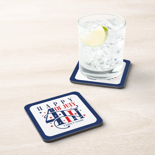 7月の独立記念日の幸せ4日 コースター (右側)
