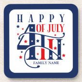 7月の独立記念日の幸せ4日 コースター (正面)