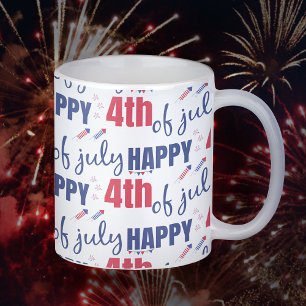 7月の独立記念日の幸せ4日 コーヒーマグカップ