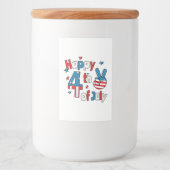 7月の独立記念日の幸せ4日 フードラベル (正面)