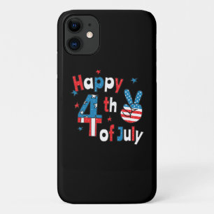 7月の独立記念日の幸せ4日 iPhone 11 ケース