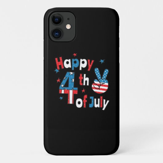 7月の独立記念日の幸せ4日 Case-Mate iPhoneケース (裏面)